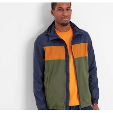 Tog24 Craven Waterproof Colourblock Jacket Khaki/Navy/Dark Orange
