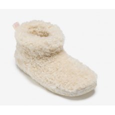 Bedroom Athletics Lauren Luxury Bord Fleece Short Slipper Boot Cream