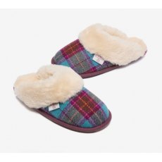 Bedroom Athletics Pippa Checked Slipper Turquoise Bedroom Athletics Pippa Checked Slipper Turquoise