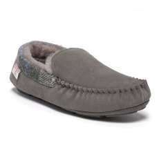 Bedroom Athletics Hanks Suede Moccasin Slipper Grey Bedroom Athletics Hanks Suede Moccasin Slipper Grey