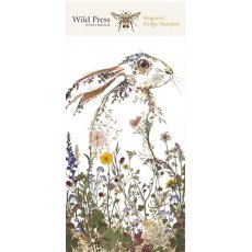 Wild Press Magnetic Fridge Notepad Wildflower Hare
