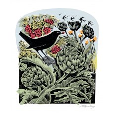 Angela Harding Blackbird & Artichoke Card
