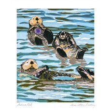 Museums & Galleries Sea Otters Resting Card Museums & Galleries Sea Otters Resting Card