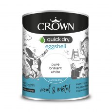 Crown Eggshell Quick Dry 750ml White