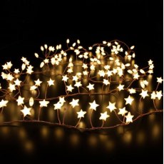 Micro Frosted Star Lights Warm White 180 LEDs