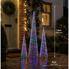 Noma Spectrum Acrylic Tree Cone 1.6m 3 Pack