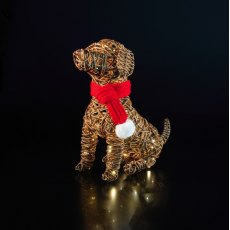 Noma Sitting Wicker Dog