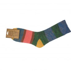 Jess & Lou Ladies' Cosy Stripey Block Sock