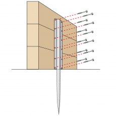 Sleeper Support Straight Spike Triple Height
