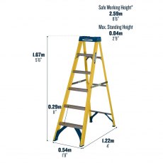 Werner Fibreglass Stepladder 6 Tread
