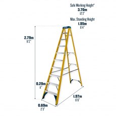 Werner Fibreglass Stepladder 10 Tread