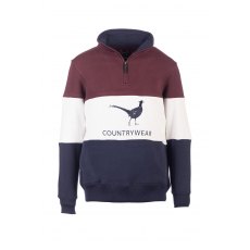 Rydale Junior Byland Pheasant Sweatshirt Navy/White/Wine Rydale Junior Byland Pheasant Sweatshirt Navy/White/Wine