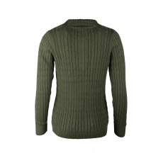 Rydale Emma Cable 1/4 Zip Jumper Khaki