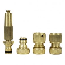 Jefferson Brass Water Hose Connector 4 Piece Jefferson Brass Water Hose Connector 4 Piece