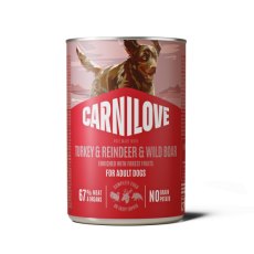 Carnilove Turkey, Reindeer & Wild Boar Dog Food 400g Carnilove Turkey, Reindeer & Wild Boar Dog Food 400g