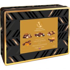 Walkers Assorted Chocolate Fruit & Nuts Tin 600g Walkers Assorted Chocolate Fruit & Nuts Tin 600g