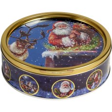 Jacobesens Assorted Butter Cookies Tin 340g Santa Jacobesens Assorted Butter Cookies Tin 340g Santa