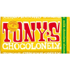 Tony's Chocoloney Milk Chocolate, Almond, Honey & Nougat Bar 180g Tony's Chocoloney Milk Chocolate, Almond, Honey & Nougat Bar 180g