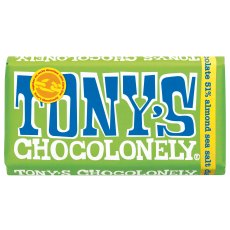 Tony's Chocoloney 51% Dark Chocolate Almond & Sea Salt Bar 180g