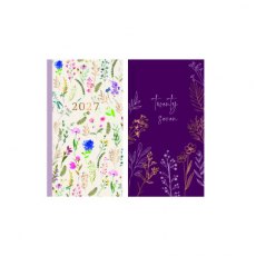 Floral Meadow Slim Diary Week to View