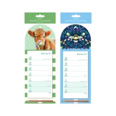 Cow & Bee Magnetic Calendar Week to View