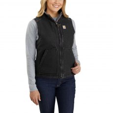 Carhartt Washed Duck Mock Neck Gilet Black Carhartt Washed Duck Mock Neck Gilet Black
