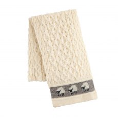 JM Cooper Aran Sheep Scarf Ecru JM Cooper Aran Sheep Scarf Ecru
