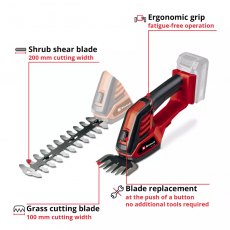 Einhell GE-CG 18/100 Li-Solo Cordless Grass & Bush Shears Bare Tool Einhell GE-CG 18/100 Li-Solo Cordless Grass & Bush Shears Bare Tool