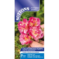 Suttons Eschscholzia Frilly Fun Appleblossom Poppy Seeds