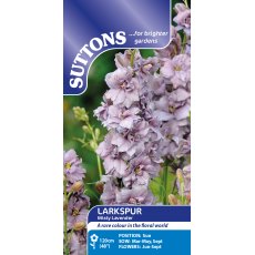 Suttons Larkspur Delphinium Consolida Misty Lavender Seeds