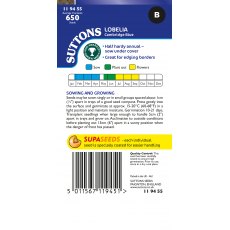 Suttons Cambridge Blue Lobelia Seeds