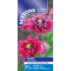 Suttons Papaver Rose Feathers Poppy Seeds
