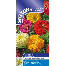 Suttons Bright Spark Zinnia Mix Seeds