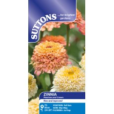 Suttons Peaches & Cream Zinnia Seeds