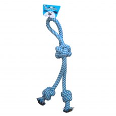 Pet Touch Playtime Twin Rope With Handle Dog Toy Assorted Pet Touch Playtime Twin Rope With Handle Dog Toy Assorted