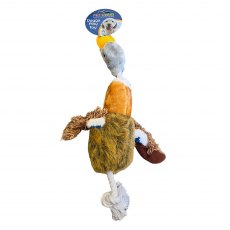 Pet Living Plush Flying Duck Rope & Squeak Dog Toy Assorted Pet Living Plush Flying Duck Rope & Squeak Dog Toy Assorted