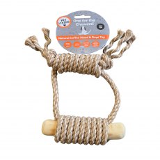 Pet Living Coffee Wood & Rope Dog Toy Assorted Pet Living Coffee Wood & Rope Dog Toy Assorted