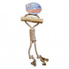 Pet Living Coffee Wood & Rope Dog Toy Assorted Pet Living Coffee Wood & Rope Dog Toy Assorted