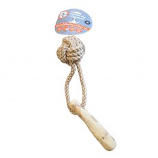 Pet Living Coffee Wood & Rope Dog Toy Assorted Pet Living Coffee Wood & Rope Dog Toy Assorted