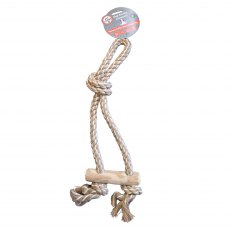 Pet Living Coffee Wood & Rope Dog Toy Assorted Pet Living Coffee Wood & Rope Dog Toy Assorted