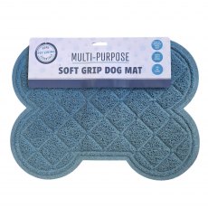 Pet Living Multi Purpose Soft Grip Bone Shape Dog Mat Assorted