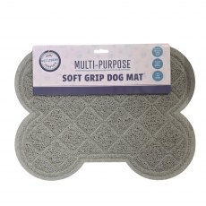 Pet Living Multi Purpose Soft Grip Bone Shape Dog Mat Assorted