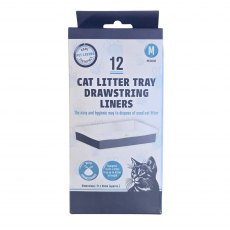 Pet Living Drawstring Cat Litter Tray Liners M 12 Pack Pet Living Drawstring Cat Litter Tray Liners M 12 Pack