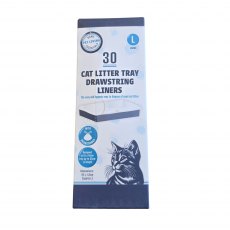Pet Living Drawstring Cat Litter Tray Liners L 30 Pack Pet Living Drawstring Cat Litter Tray Liners L 30 Pack