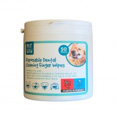 Pet Touch Disposable Dental Cleaning Finger Wipes 50 Pack