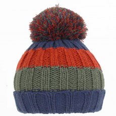SSP Hats Men's Stripe Knitted Bobble Hat Assorted SSP Hats Men's Stripe Knitted Bobble Hat Assorted