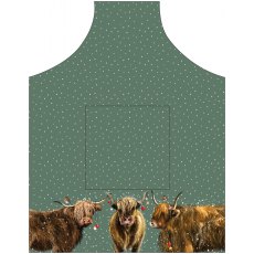 Alex Clark Christmas Highland Cow Apron