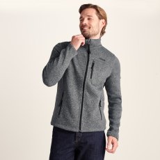 Tog24 Cresswell Knitlook Fleece Jacket Dark Grey Marl