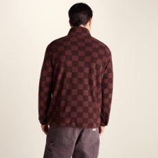 Tog24 Charlton 1/4 Zip Fleece Brown Checkerboard