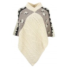 J M Cooper V Neck Sheep Scene Poncho J M Cooper V Neck Sheep Scene Poncho